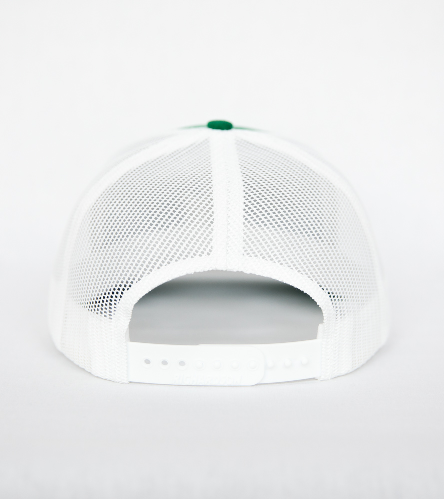 deerboy signature cap in green and white back
