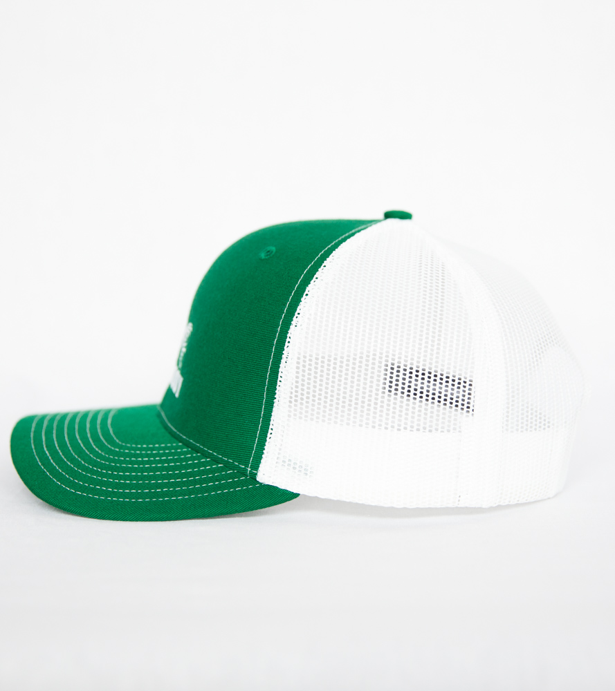 deerboy signature cap in green and white side