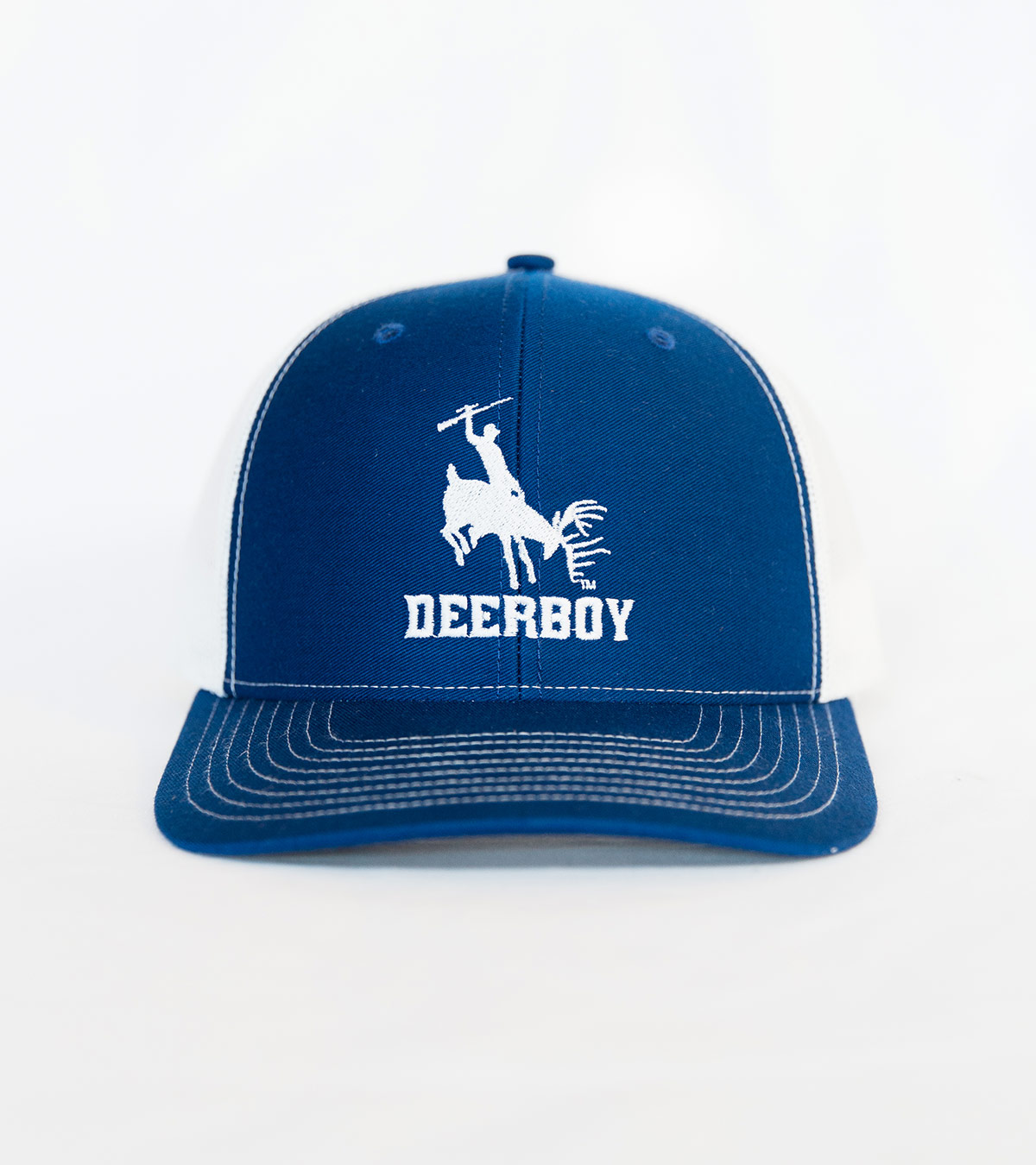 Deerboy Signature Cap Rifle Logo In Royal And White Front