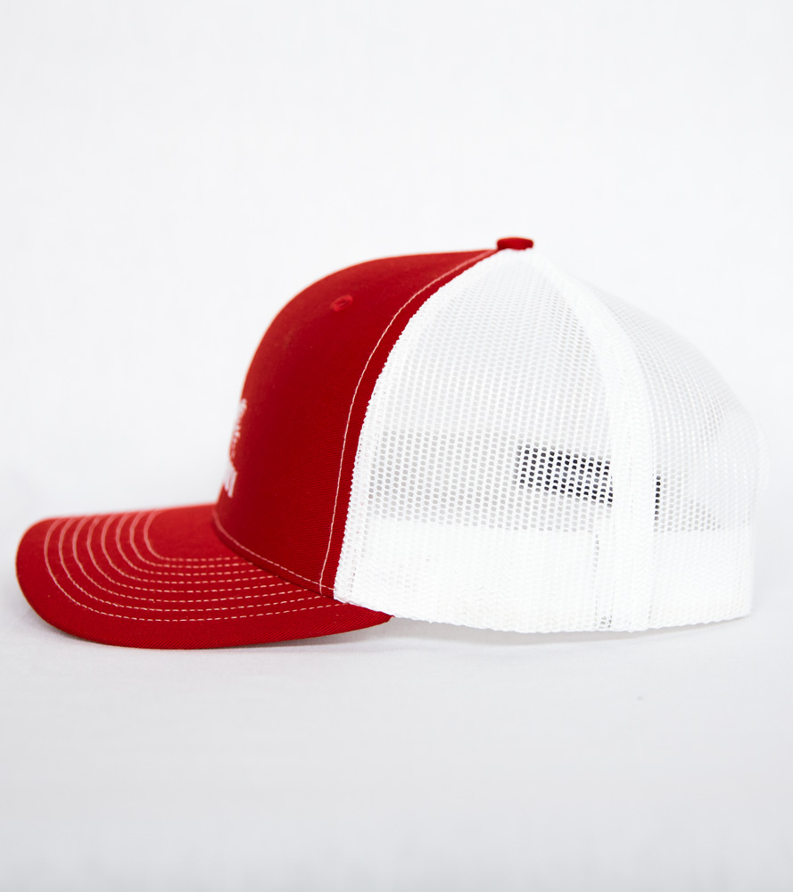 Deerboy Signature Cap In Red And White Side