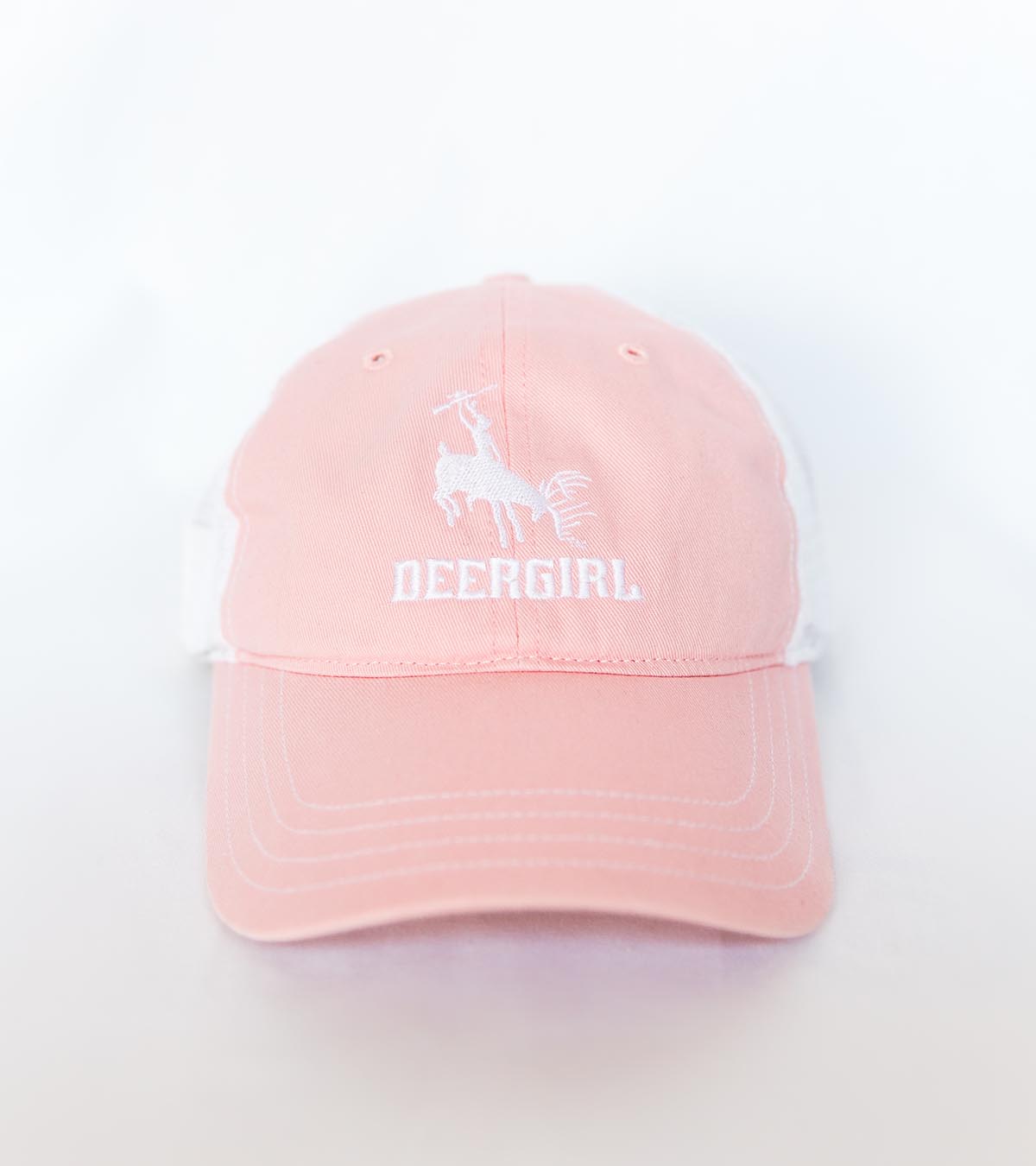 DEERGIRL Relaxed Cap In Pink/White