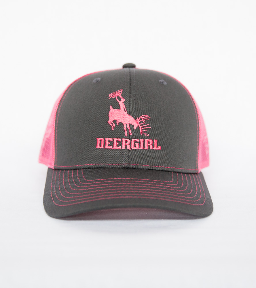 Deergirl Signature Cap In Charcoal/Pink