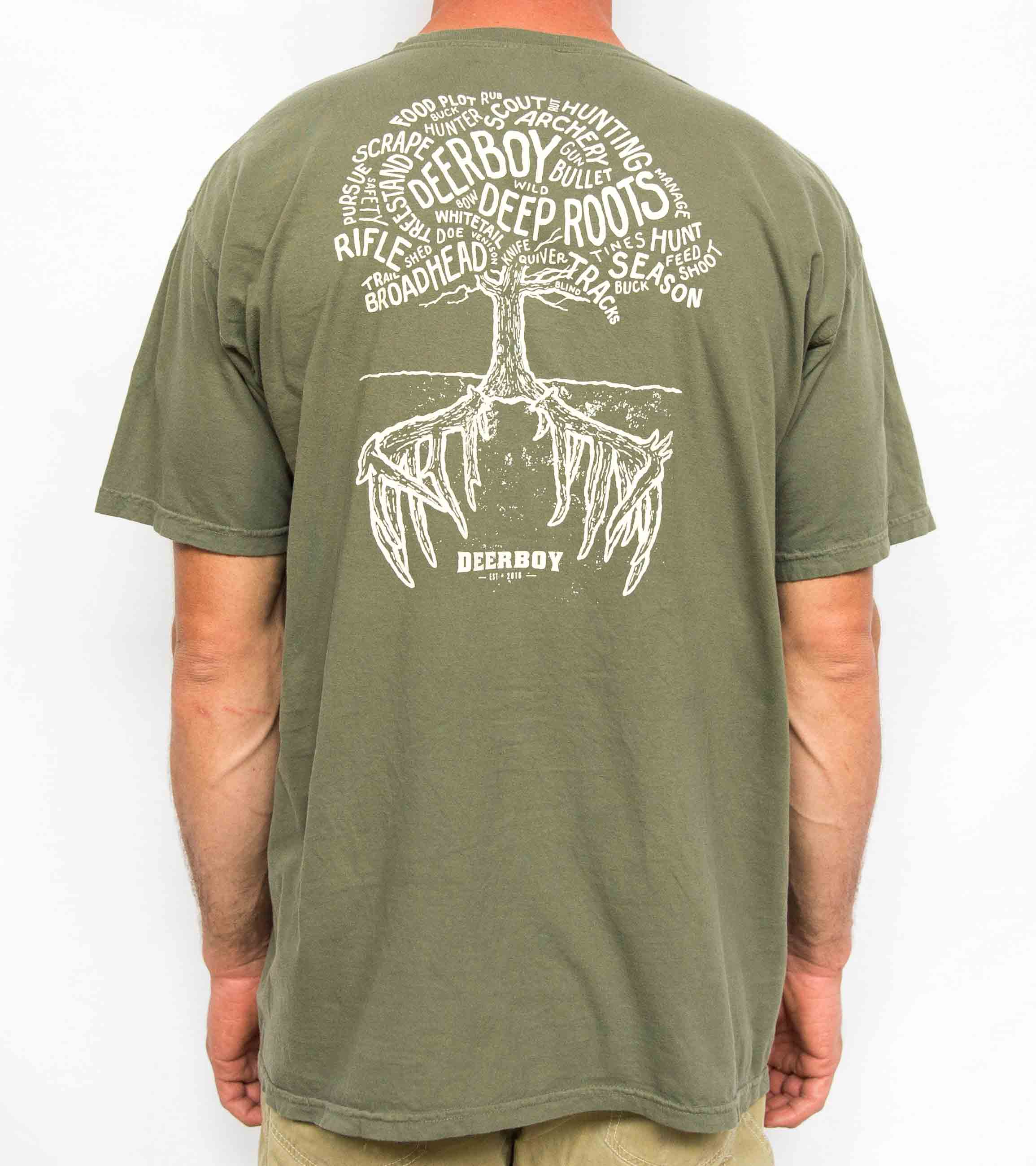 Deep Roots Tee in Olive Drab