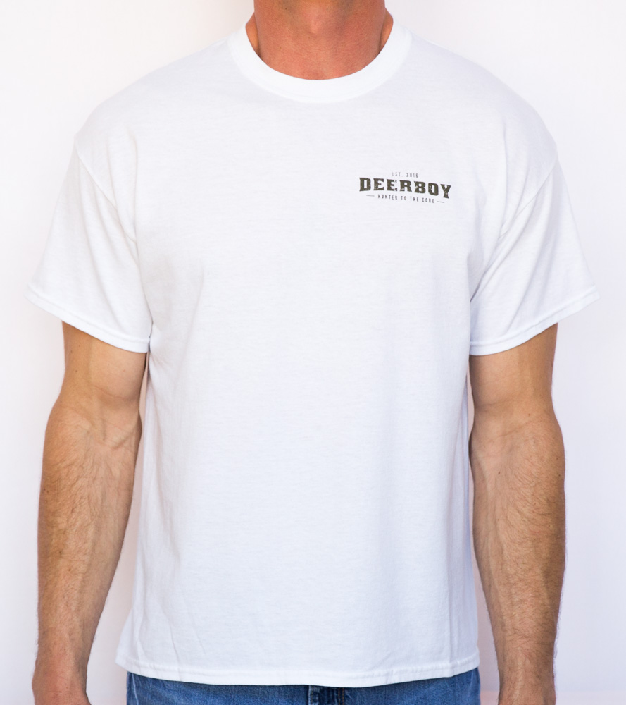 Deerboy Hunter To The Core Tee In White Front