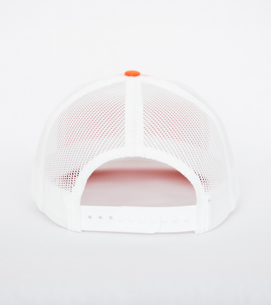Deerboy Signature Cap Bow Logo In Orange And White Back