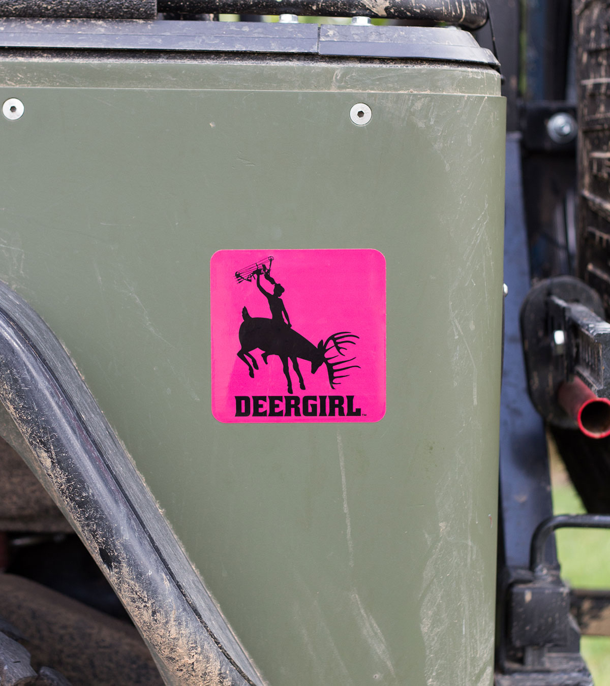 Deergirl Signature Bow Decal